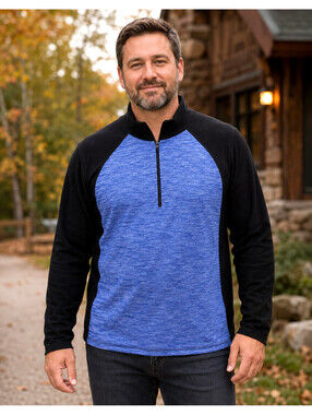 St. John's Bay Men's Size XL Active Fleece Pullover Jacket hiking, park, camping